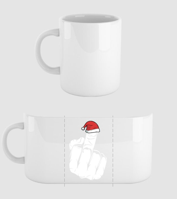 f u christmas model alb pe tricou