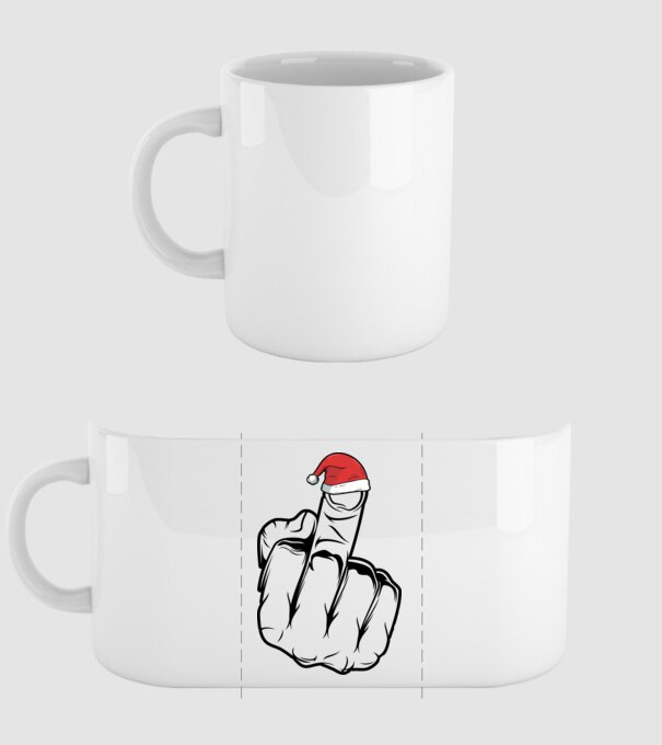 f u christmas model alb pe tricou