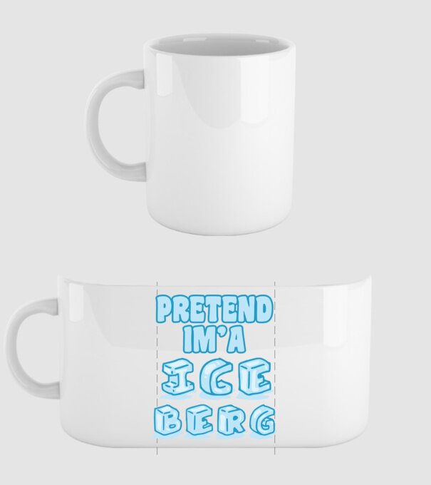 Iceberg carnaval model alb pe tricou