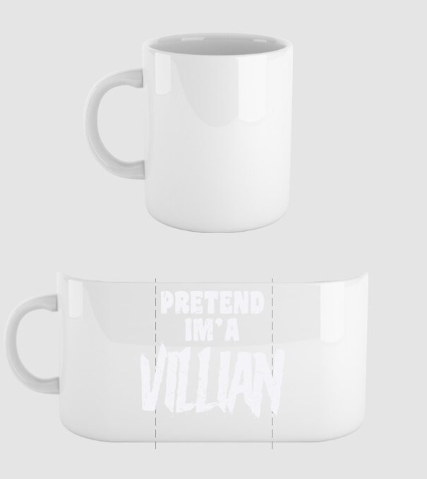 Villian carnaval model alb pe tricou