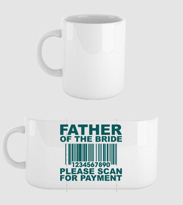 Father of the bride model alb pe tricou