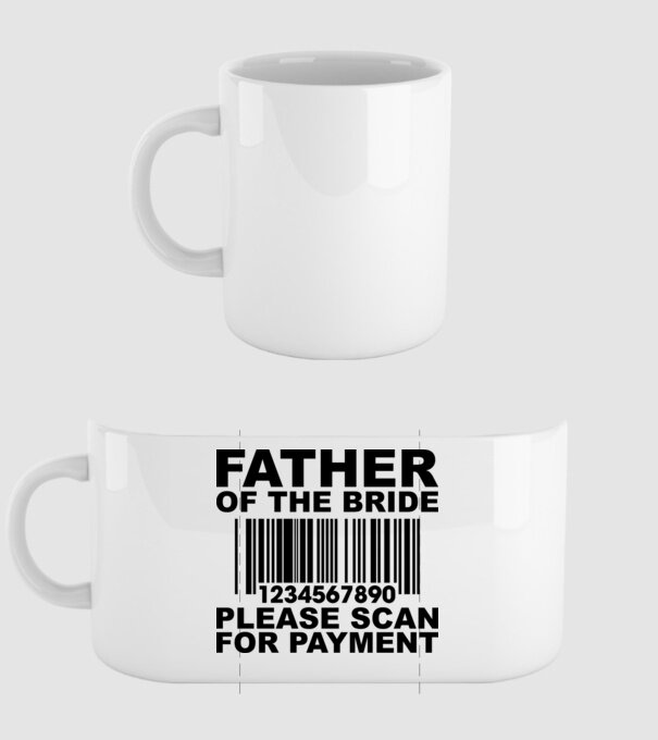 Father of the bride model alb pe tricou