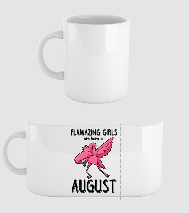 Flamazing girls are born in august black model alb pe tricou