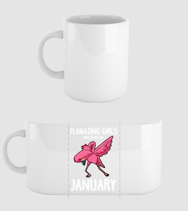 Flamazing girls are born in january model alb pe tricou