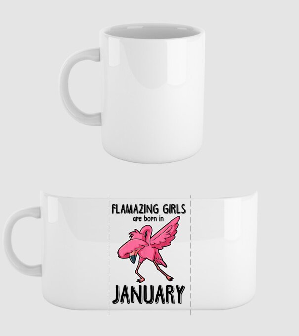 Flamazing girls are born in january black model alb pe tricou