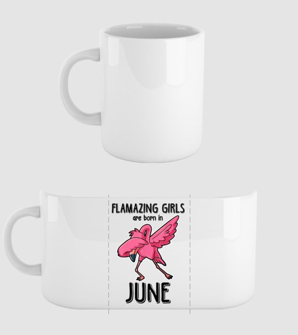 Flamazing girls are born in june black model alb pe tricou