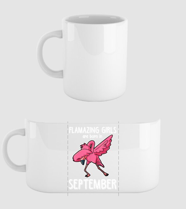 Flamazing girls are born in september model alb pe tricou