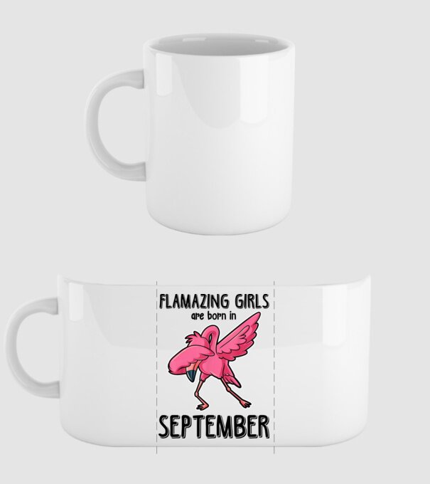 flamazing girls are born in september black model alb pe tricou