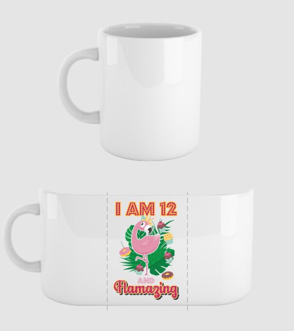 FLAMAZING Birthday 12 Years old model alb pe tricou