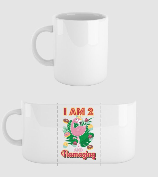 FLAMAZING Birthday 2 Years old model alb pe tricou