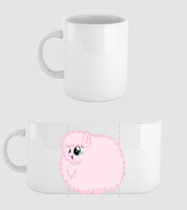 Fluffle Puff model alb pe tricou