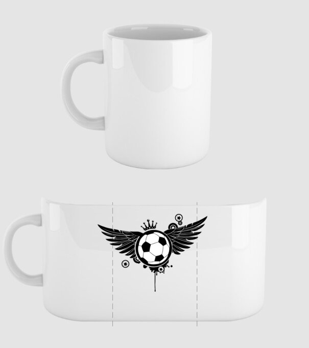 Aripă fotbal model alb pe tricou