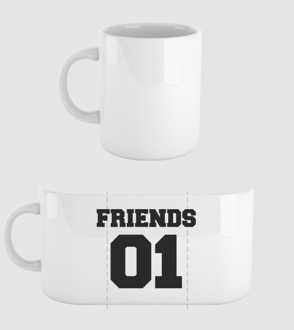 Friends 01 model alb pe tricou