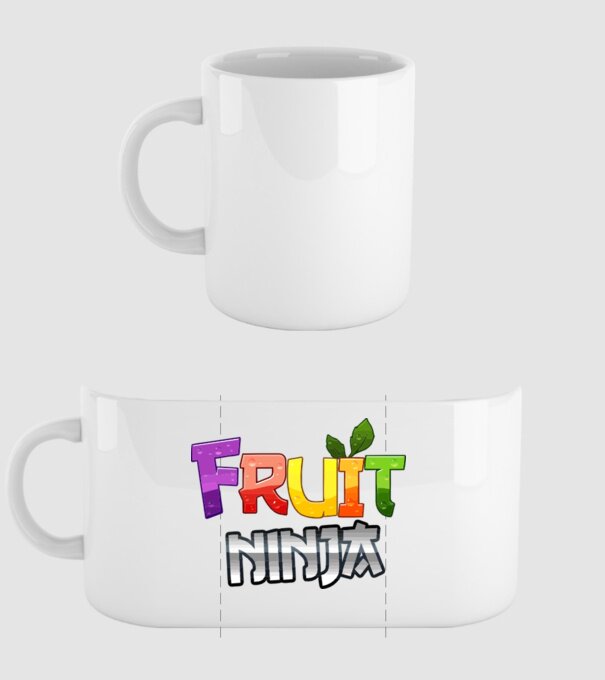 Fruit Ninja model alb pe tricou