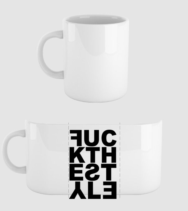Fuck The Style model alb pe tricou