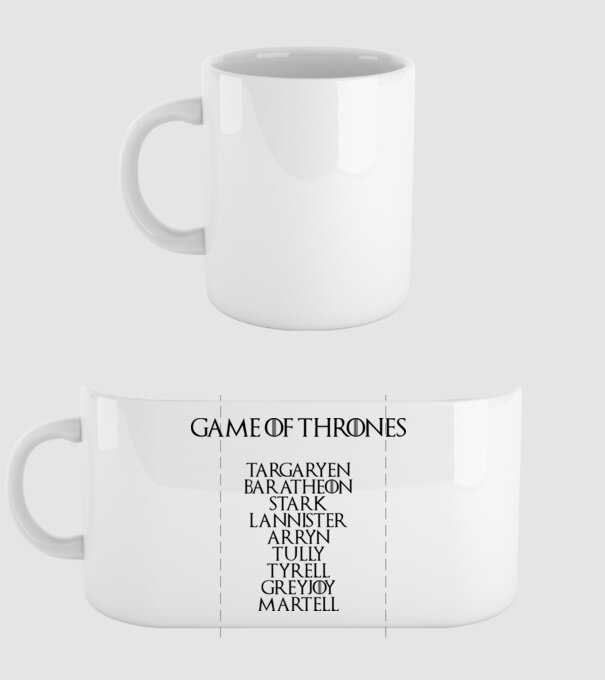 Game of Thrones model alb pe tricou