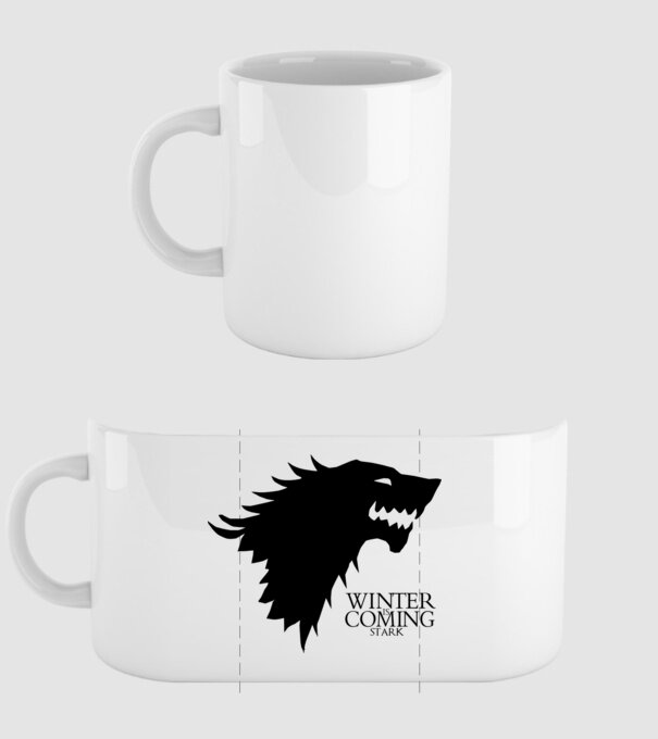 game of thrones winter is coming model alb pe tricou