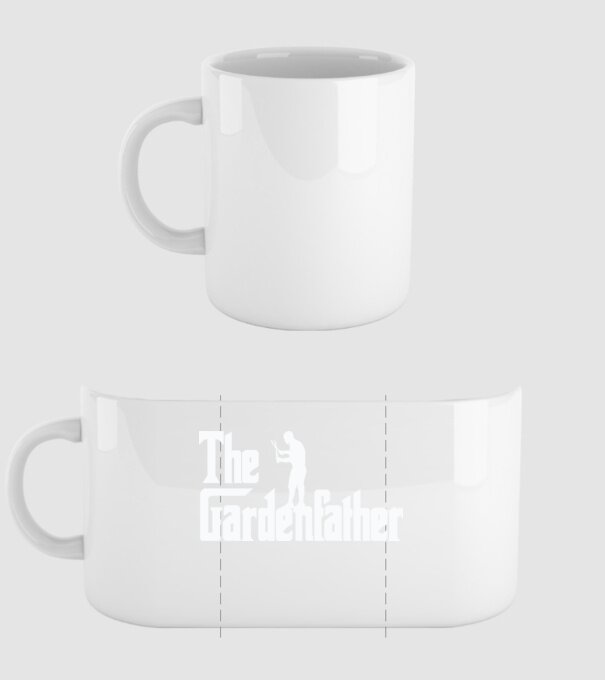 The Gardenfather model alb pe tricou
