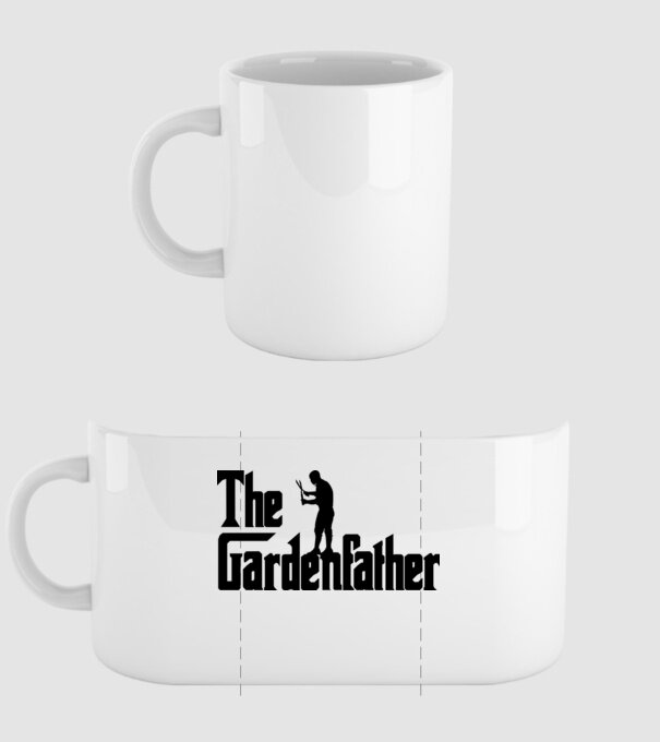 The Gardenfather model alb pe tricou