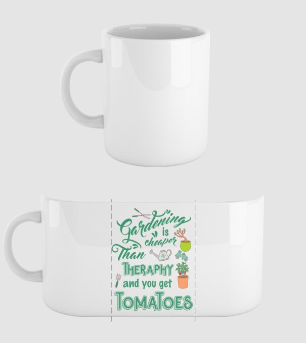 Gardening is cheaper than theraphy model alb pe tricou