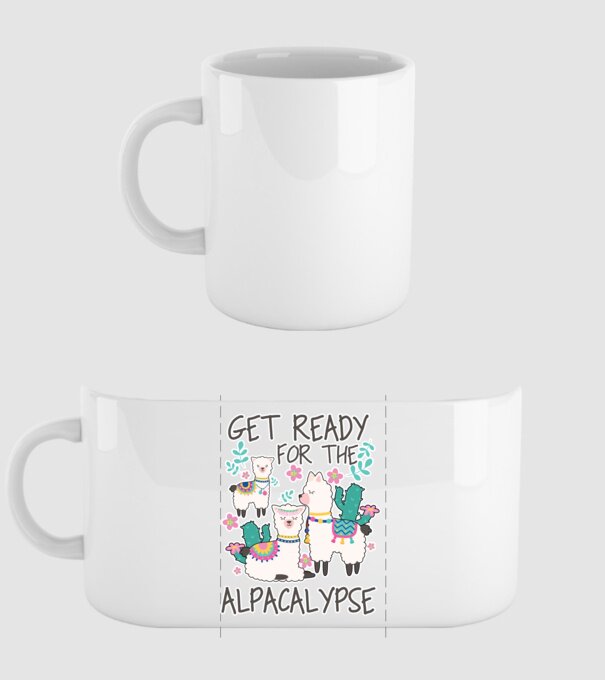 Get ready for the alpacalypse model alb pe tricou