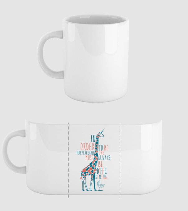 Giraffe model alb pe tricou
