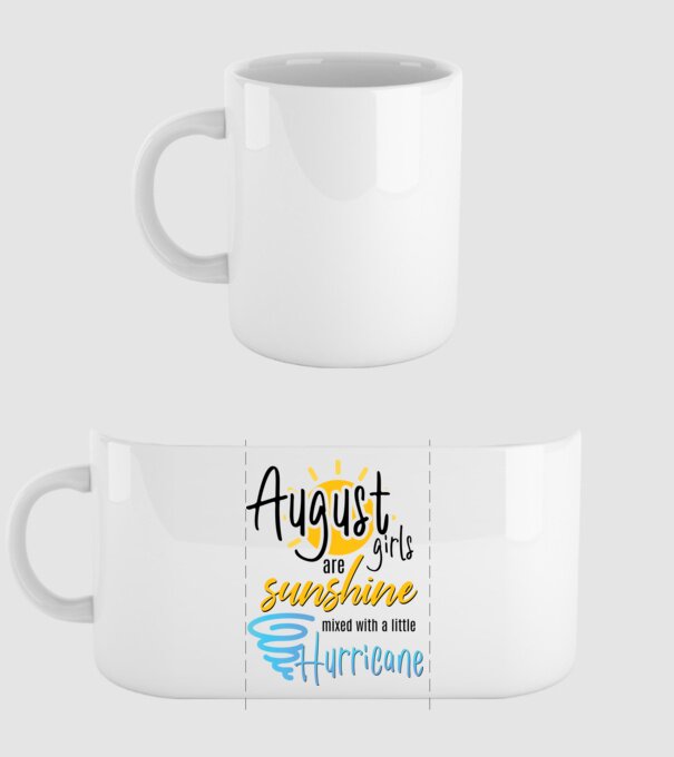 August Girls are Sunshine mixed with a little Hurricane model alb pe tricou
