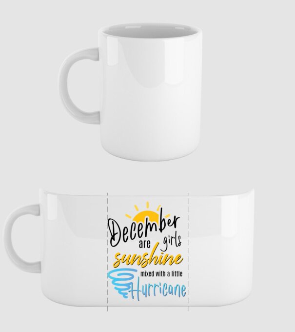 December Girls are Sunshine mixed with a little Hurricane model alb pe tricou