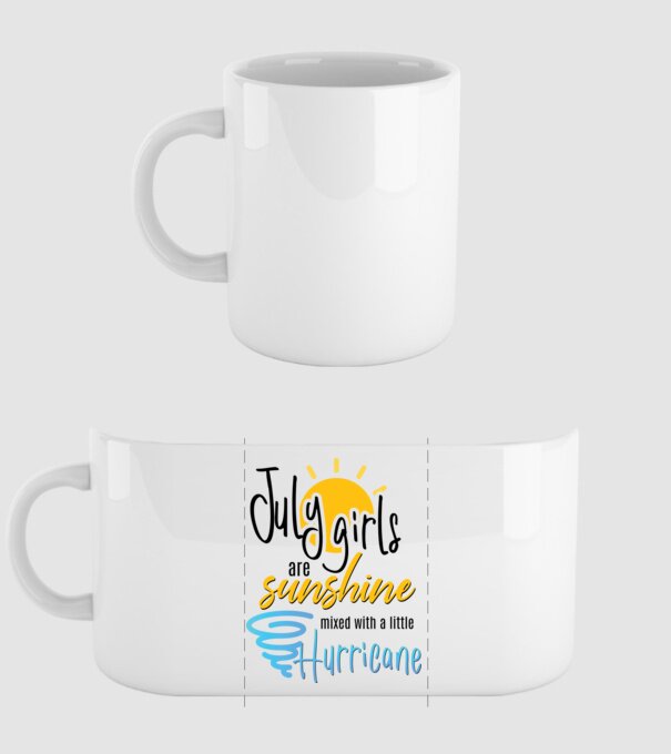 July Girls are Sunshine mixed with a little Hurricane model alb pe tricou