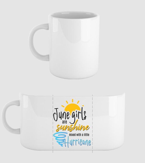 June Girls are Sunshine mixed with a little Hurricane model alb pe tricou