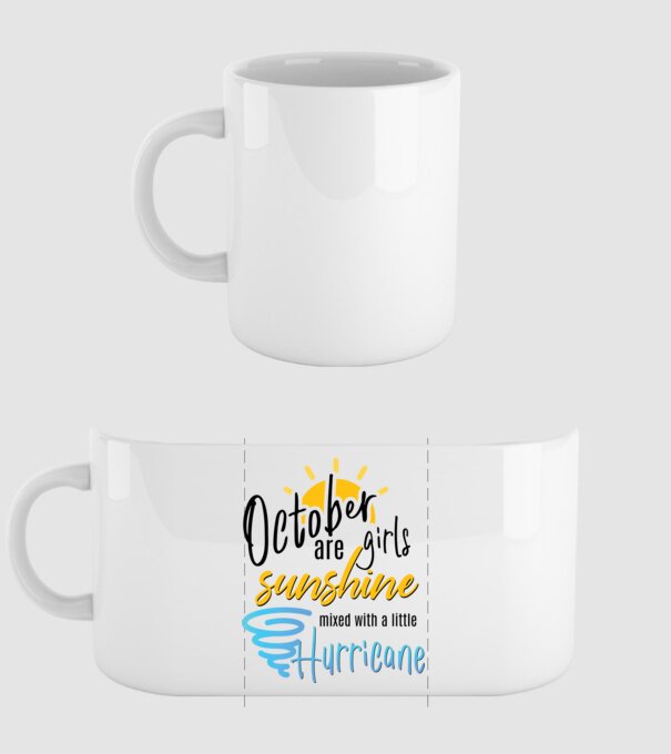 October Girls are Sunshine mixed with a little Hurricane model alb pe tricou