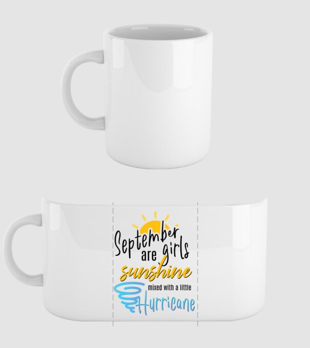 September Girls are Sunshine mixed with a little Hurricane model alb pe tricou