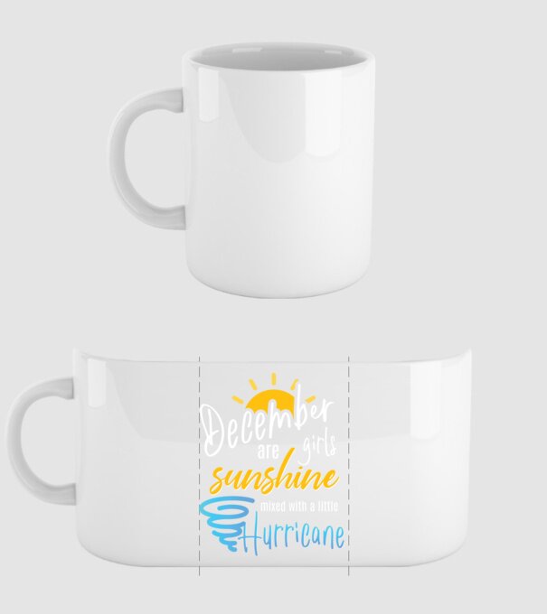 December Girls are Sunshine mixed with a little Hurricane model alb pe tricou