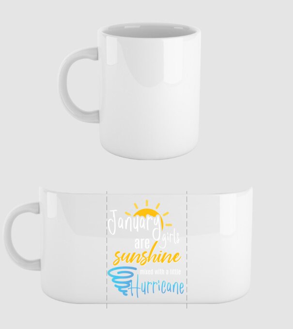January Girls are Sunshine mixed with a little Hurricane model alb pe tricou