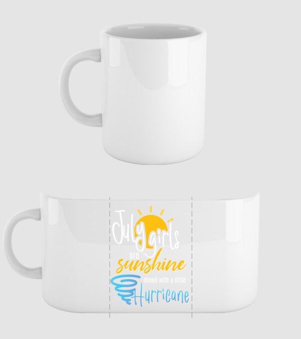July Girls are Sunshine mixed with a little Hurricane model alb pe tricou