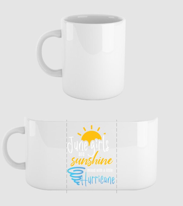 June Girls are Sunshine mixed with a little Hurricane model alb pe tricou