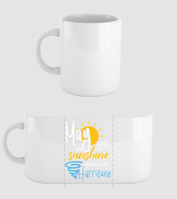 May Girls are Sunshine mixed with a little Hurricane model alb pe tricou