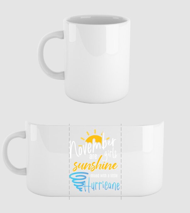 November Girls are Sunshine mixed with a little Hurricane model alb pe tricou