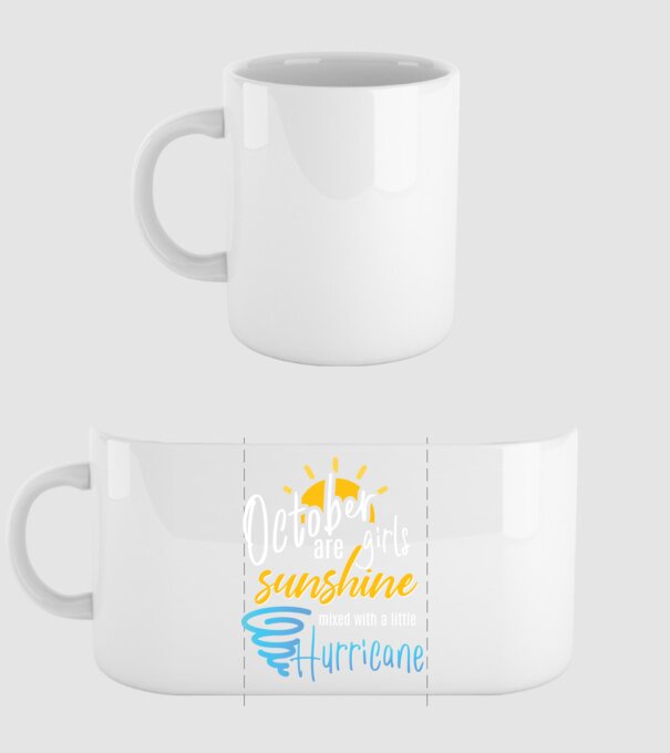 October Girls are Sunshine mixed with a little Hurricane model alb pe tricou