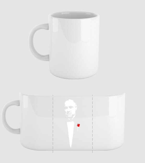 godfather cu trandafir model alb pe tricou