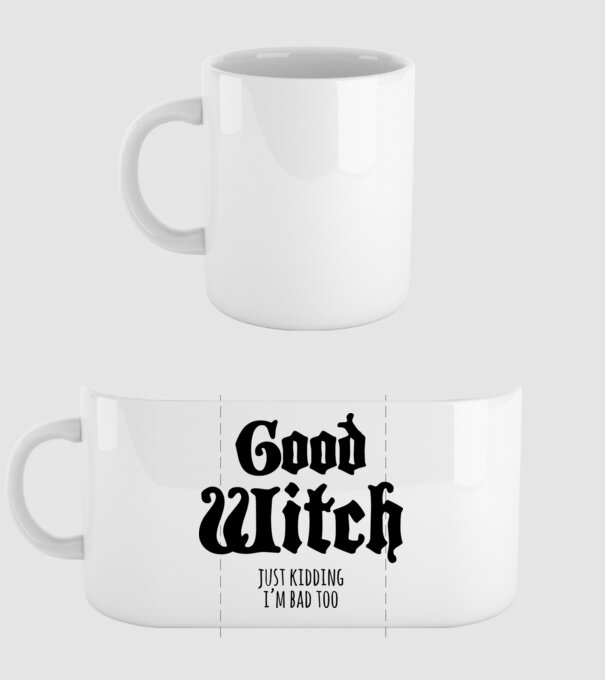 Good Witch tricou cuplu model alb pe tricou