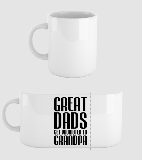 Great dads get promoted model alb pe tricou