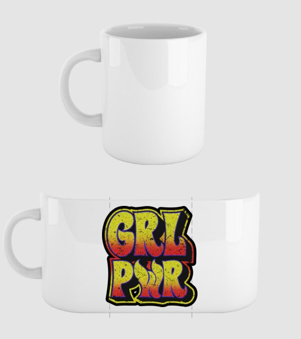 Girl power model alb pe tricou