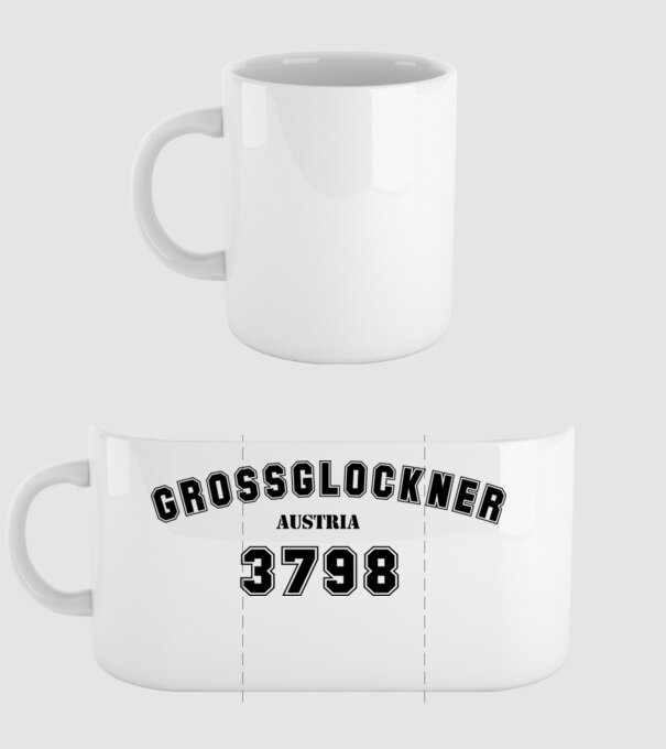 Grossglockner model alb pe tricou