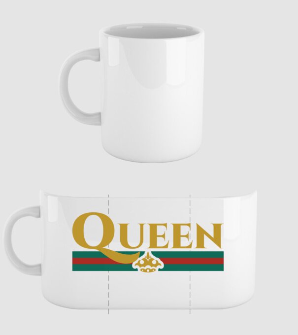 Gucci queen model alb pe tricou