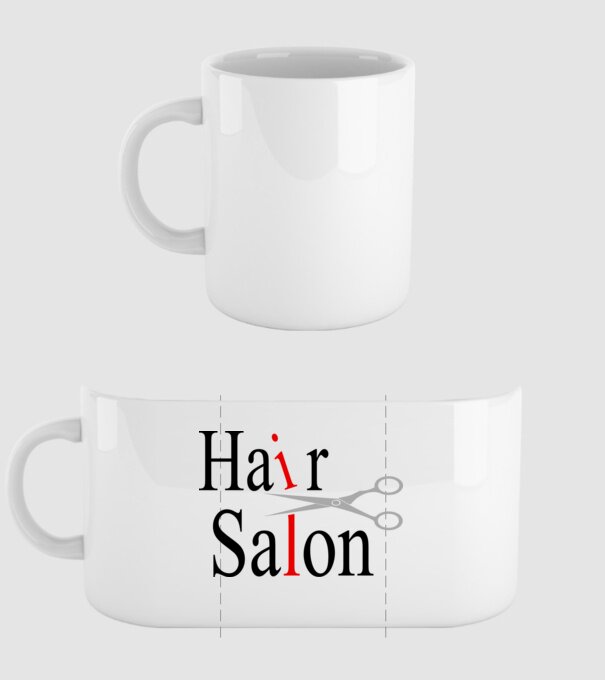 Hair Salon model alb pe tricou