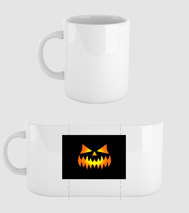 CAP DE DOVLEAC DE HALLOWEEN model alb pe tricou