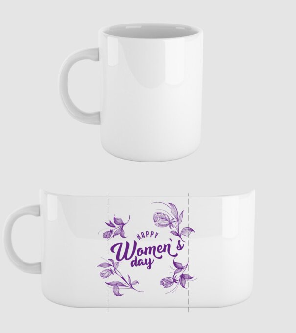 'Happy women''s day' model alb pe tricou