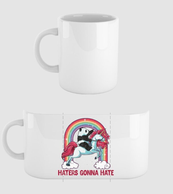 HATERS GONNA HATE model alb pe tricou