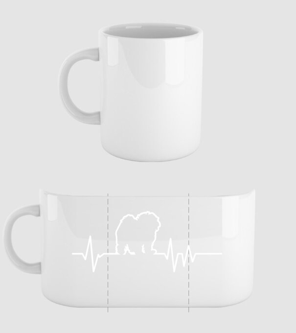Heartbeat line Bolognese model alb pe tricou